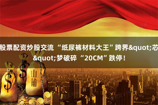 股票配资炒股交流 “纸尿裤材料大王”跨界"芯"梦破碎 “20CM”跌停！